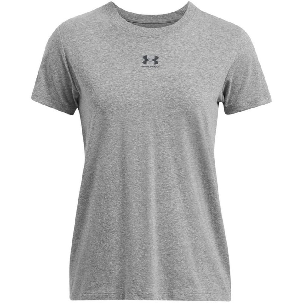 Under Armour Womens/Ladies Rival Core Oversized Short-Sleeved T-Shirt / Rock/Bla